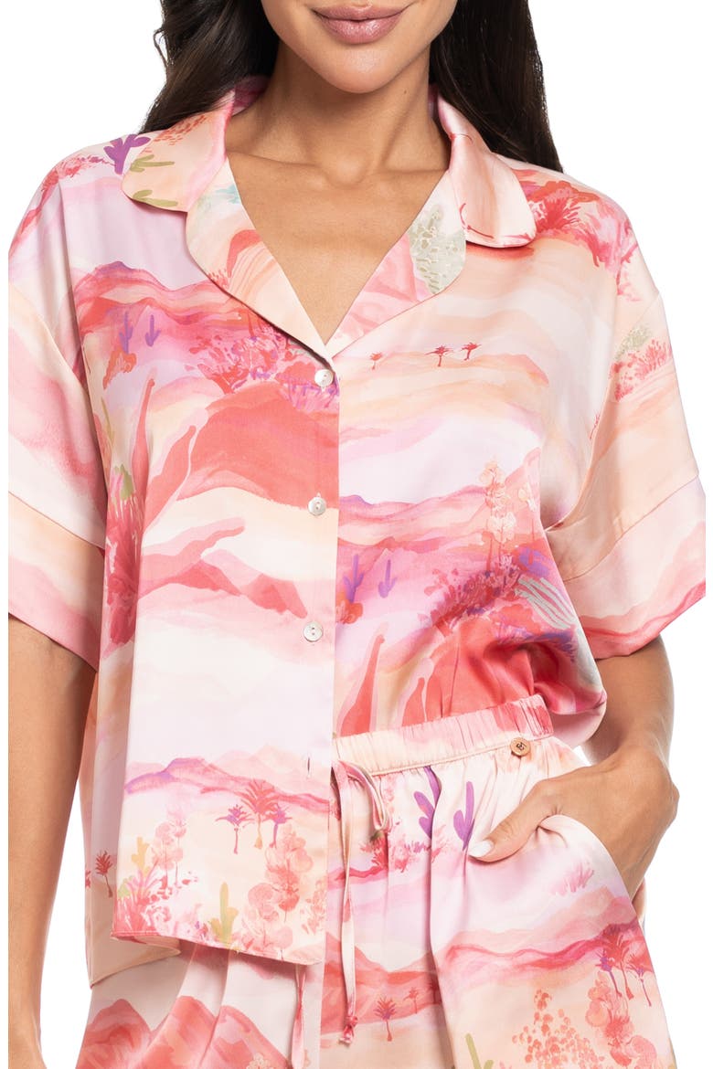 Satin Short Pajamas, Alternate, color, PINK