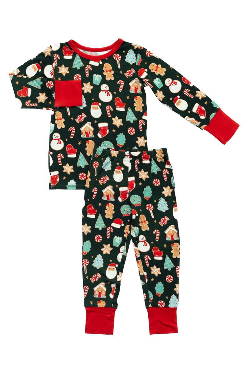 Laree + Co Scarlett Christmas Cookies 2-Piece Long Sleeve Set - Toddler, Main, color, Red