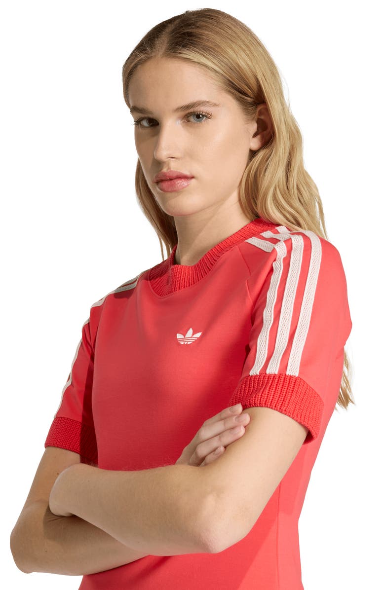 adidas Originals Knit Logo T-Shirt, Alternate, color, Semi Lucid Red/ /