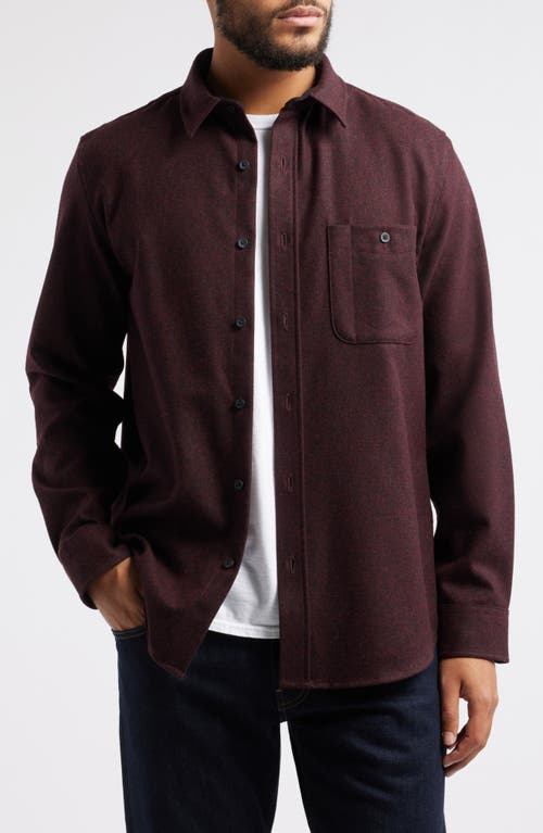 Pendleton Trail Wool Button-Up Shirt in Burgundy Mix 