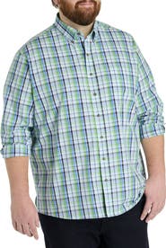 Harbor Bay by DXL Big & Tall Easy-Care Large Plaid Sport Shirt
