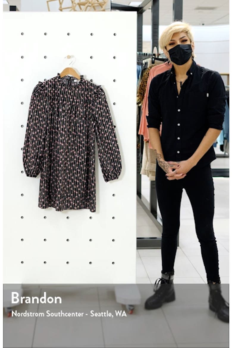 Wales Floral Stripe Long Sleeve Shift Dress video