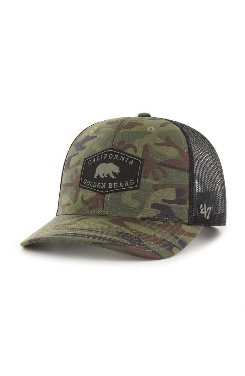 '47 Men's '47 Camo/Black Cal Bears OHT Military Appreciation Cargo Convoy Adjustable Hat, Main, color, 