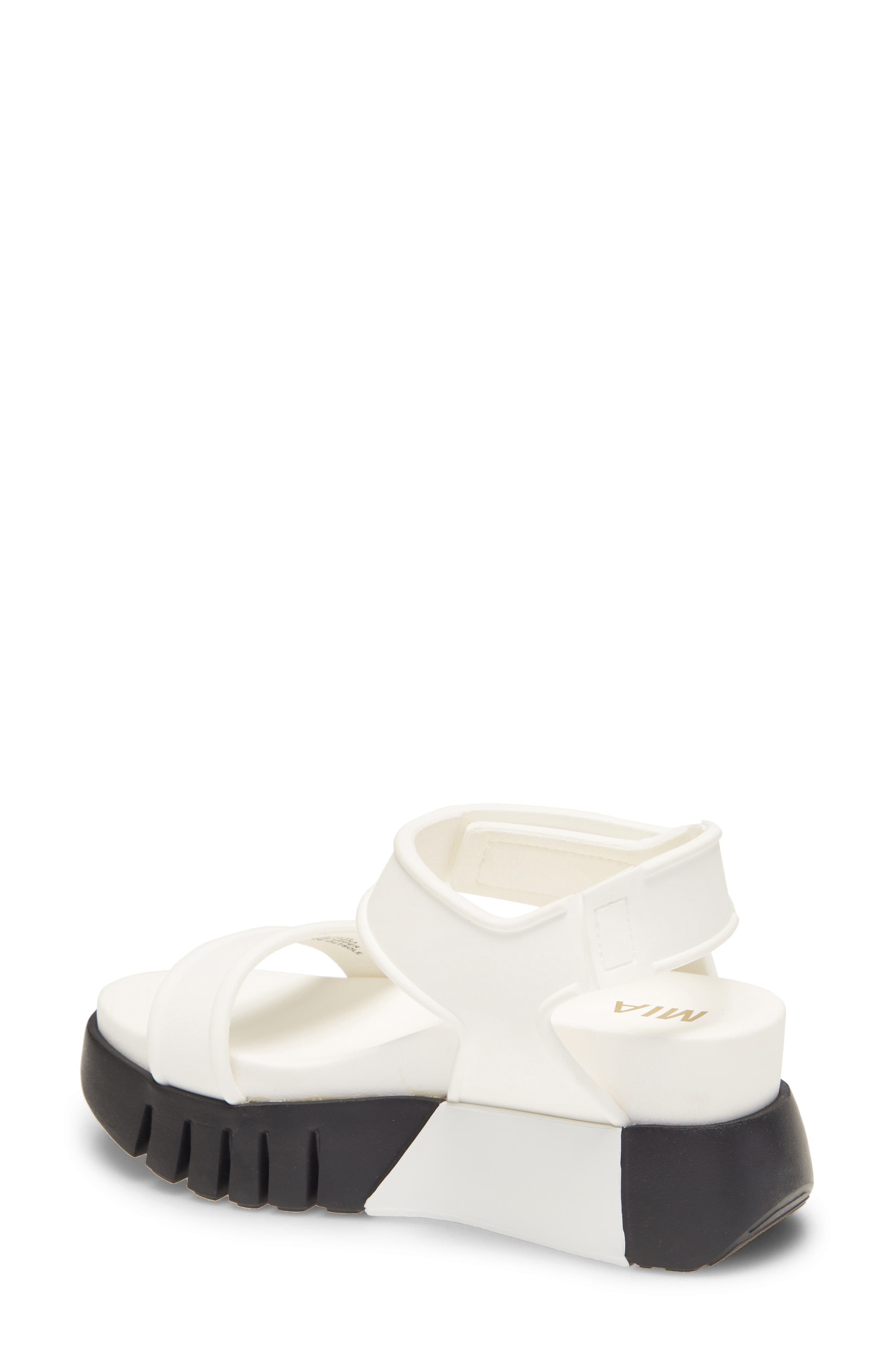 Zita Platform Wedge Sandal, Alternate, color, WHITE RUBBER