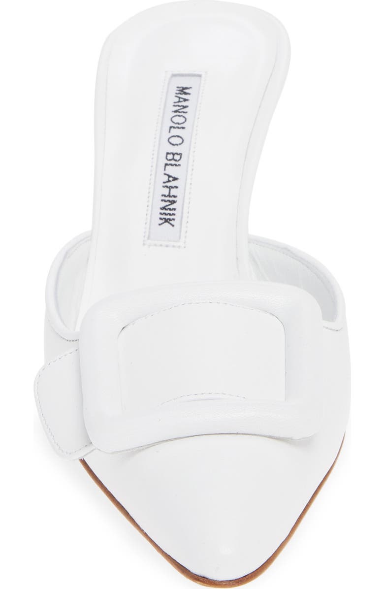 Manolo Blahnik Maysale Buckle Pointed Toe Mule, Alternate, color,