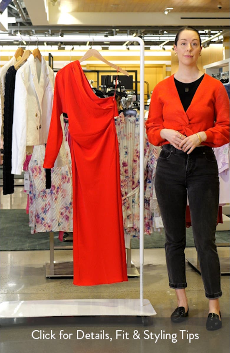 Asymmetric Neck One Shoulder Dress, sales video thumbnail