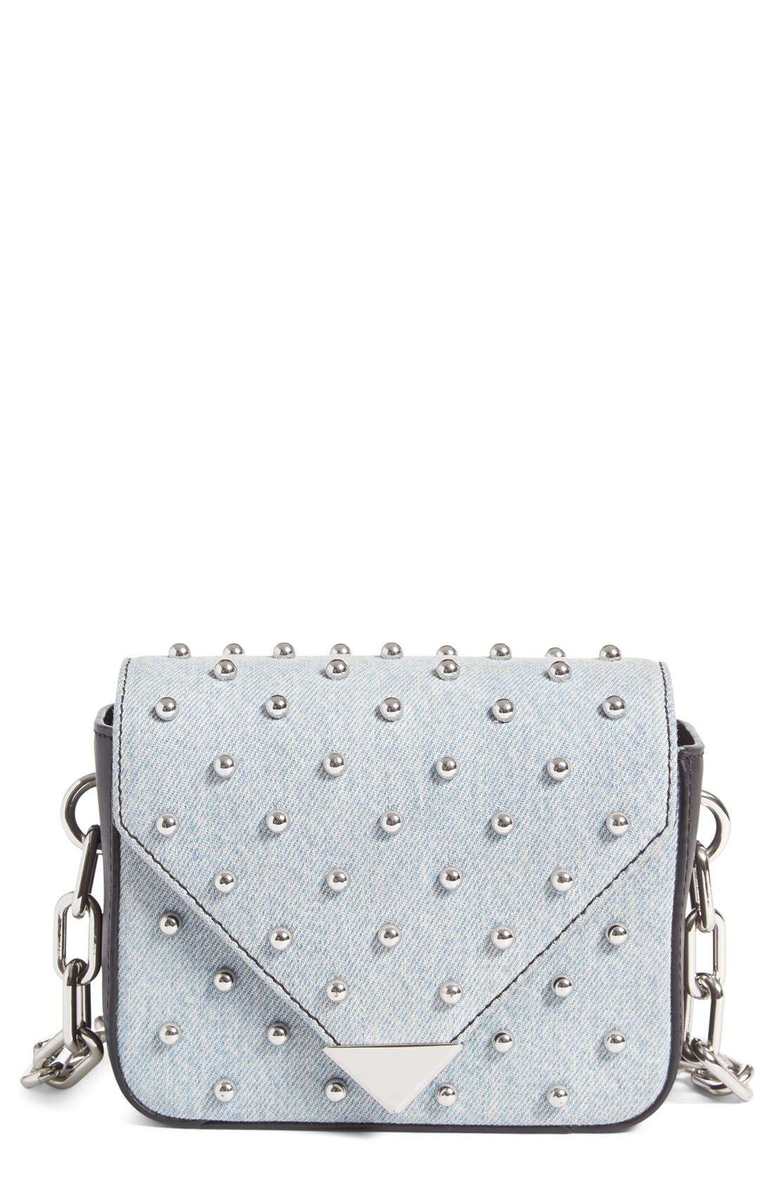 Alexander Wang Mini Prisma Studded Crossbody Bag, Main, color, 
