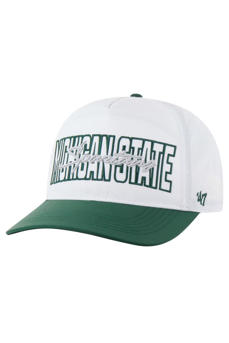 Men's '47  White Michigan State Spartans Lineman Hitch brrr° Adjustable Hat, Main, color, White