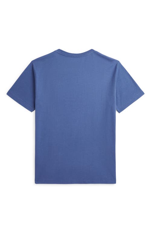 Polo Ralph Lauren Toddler And Little Boys Madras-logo Jersey T-shirt In Blue Heaven
