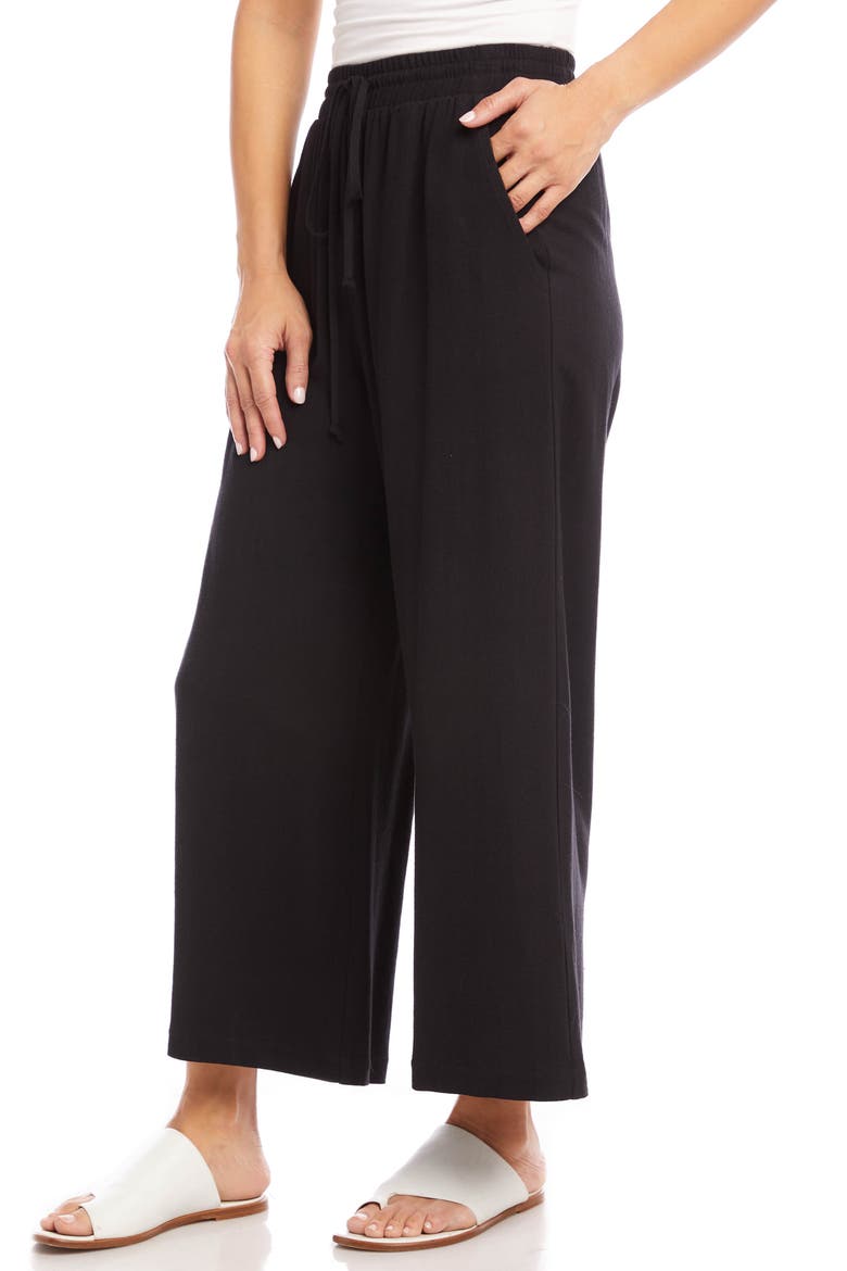Wide Leg Crop Pants, Alternate, color, BLACK