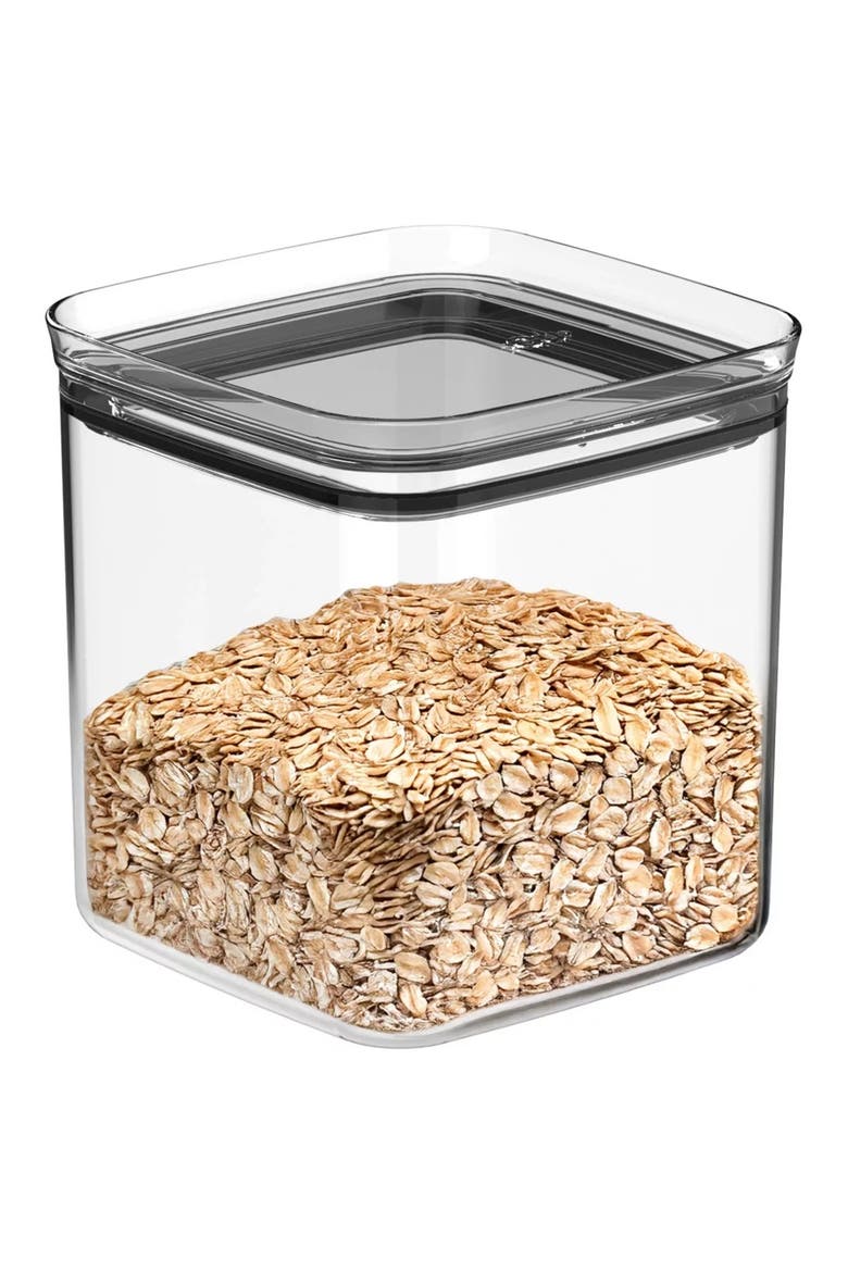 Clear Airtight Stackable Food Storage Container with Leak Proof Lid, Main, color, Clear