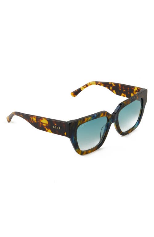 Diff Remi Ii 53mm Polarized Square Sunglasses In Blue