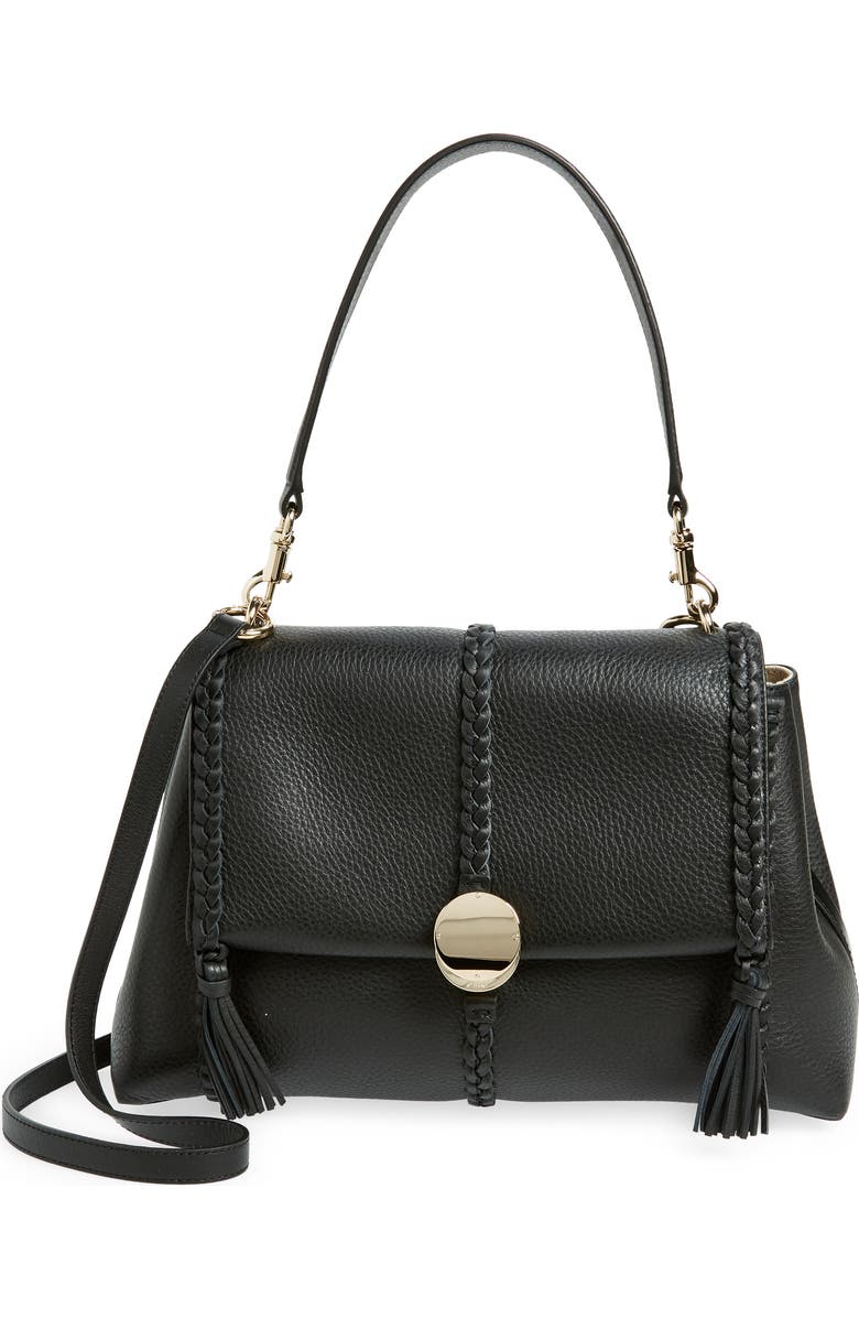 Chloé Medium Penelope Leather Bag, Main, color,