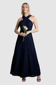 Coast Cross Halter Neck Bridesmaid Maxi Dress