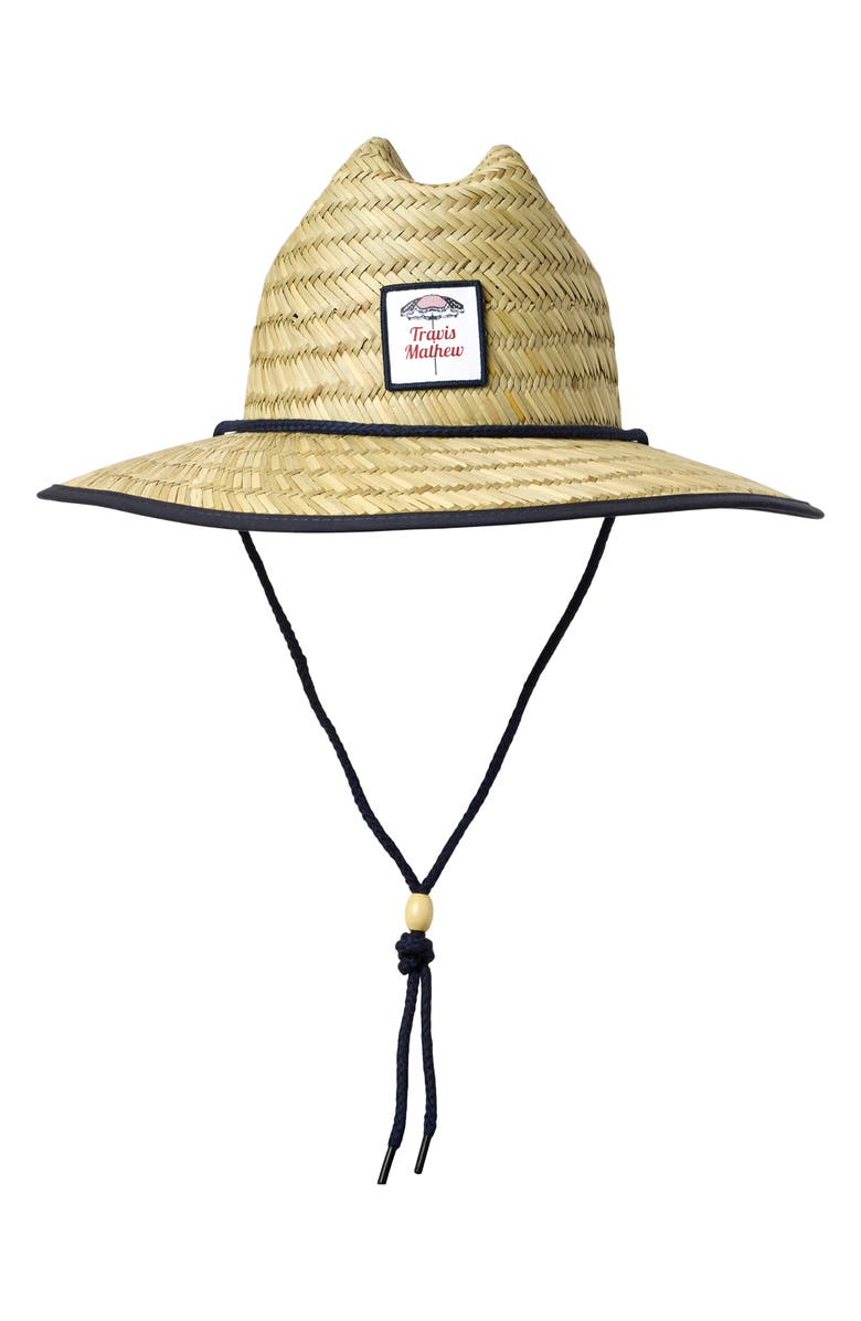 TravisMathew Melted Ice Pop Straw Fedora, Main, color, Straw