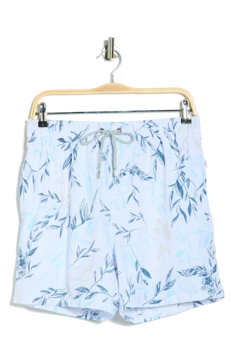 4-Way Stretch Volley Swim Trunks, Alternate, color, WHITE