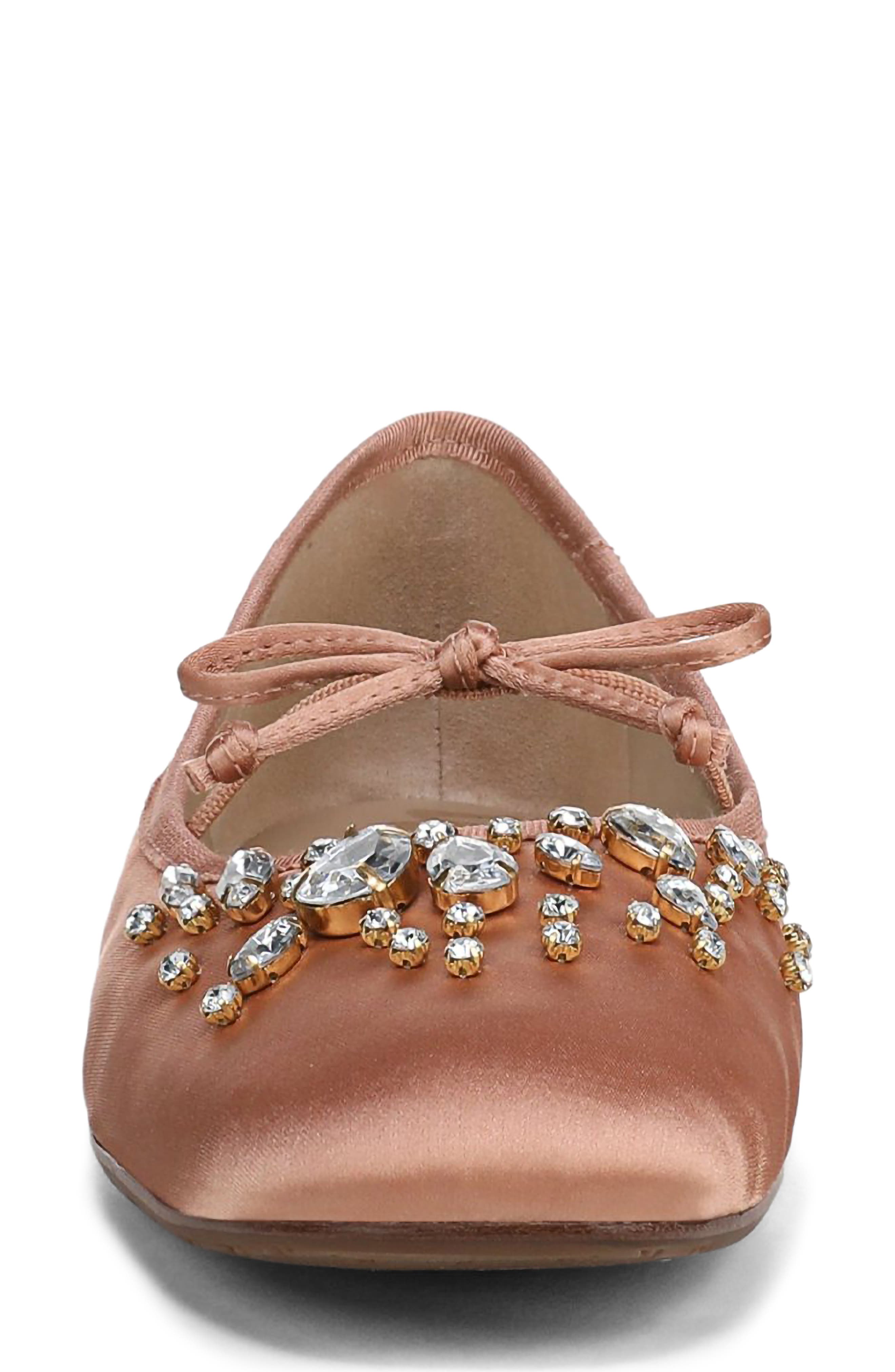 Amy Crystal Embellished Ballet Flat, Alternate, color, SPICED CORAL