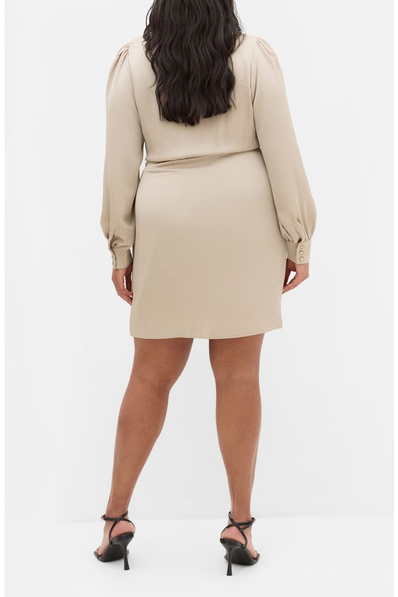 Marlowe Faux Wrap Dress, Alternate, color, TAUPE