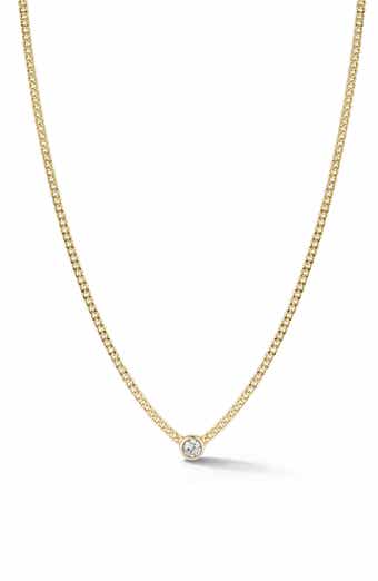 GLAZE JEWELRY Cubic ZIrconia Curb Chain Necklace
