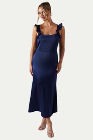 Oasis Satin Bridesmaid Midi Dress