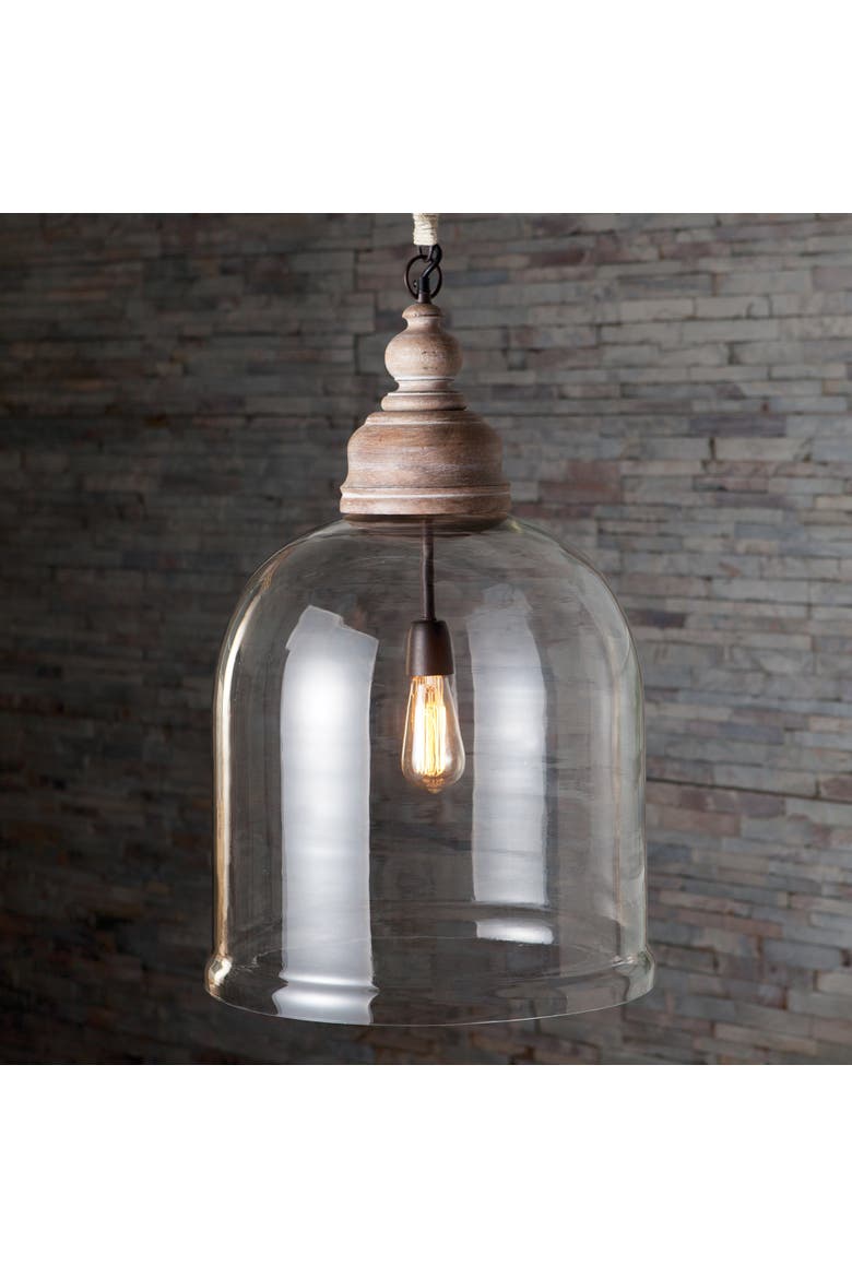 Vintner's Cloche Pendant 26", Alternate, color, Brown
