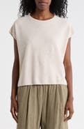 Eileen Fisher Cap Sleeve Organic Linen & Organic Cotton Sweater