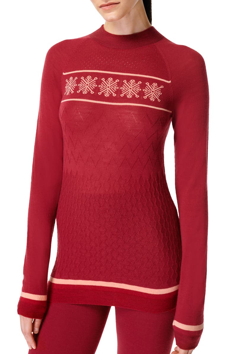 Sweaty Betty Snowflake Base Layer Top, Main, color,