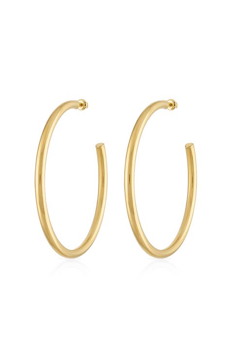 Large Open Hoop Earrings