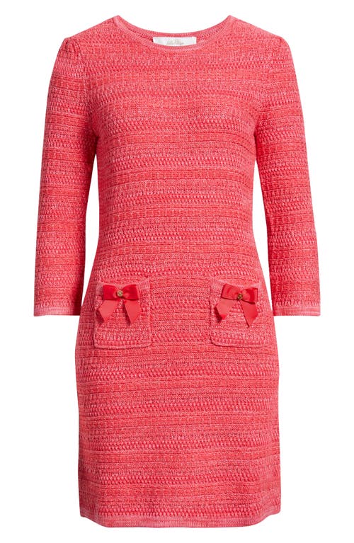 Lilly Pulitzer Rhysa 3/4 Sleeve Sweater Dress In Red