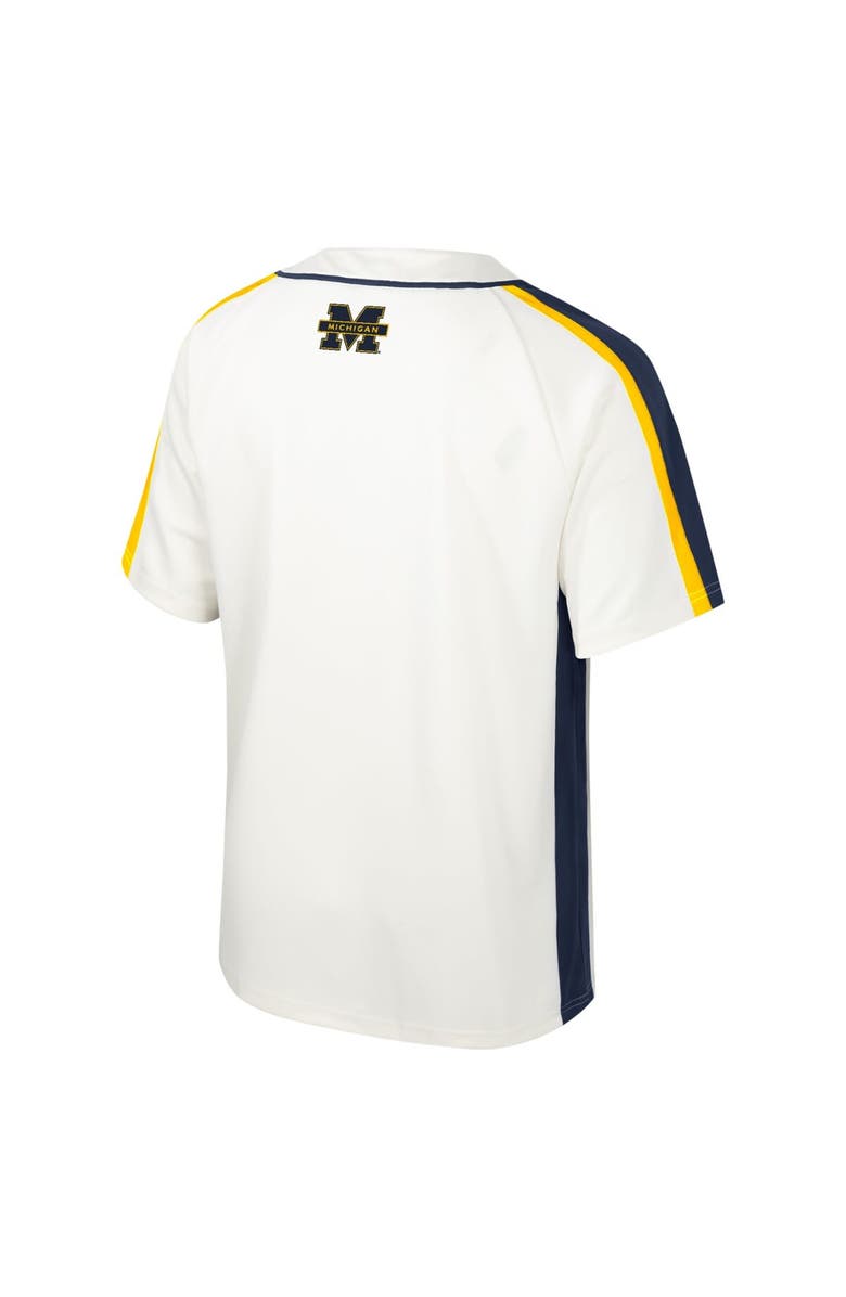 COLOSSEUM Men's Colosseum Cream Michigan Wolverines Ruth Button-Up Baseball Jersey, Alternate, color, 