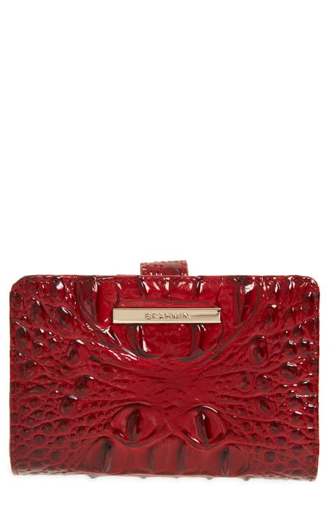 Hannah Croc Embossed Leather Wallet