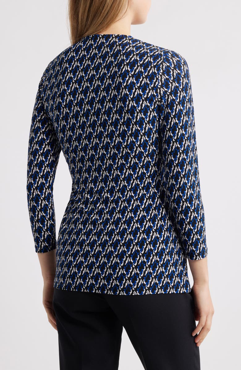 Anne Klein Print Wrap Top, Alternate, color, 