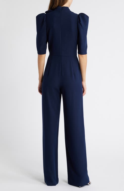 BLACK HALO BLACK HALO ARA TIE NECK PUFF SLEEVE JUMPSUIT