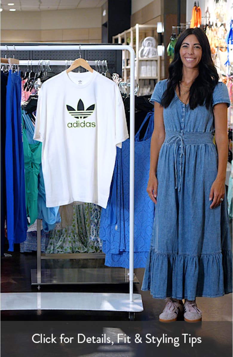 Kids' Trefoil Embroidered Cotton Graphic T-Shirt, sales video thumbnail