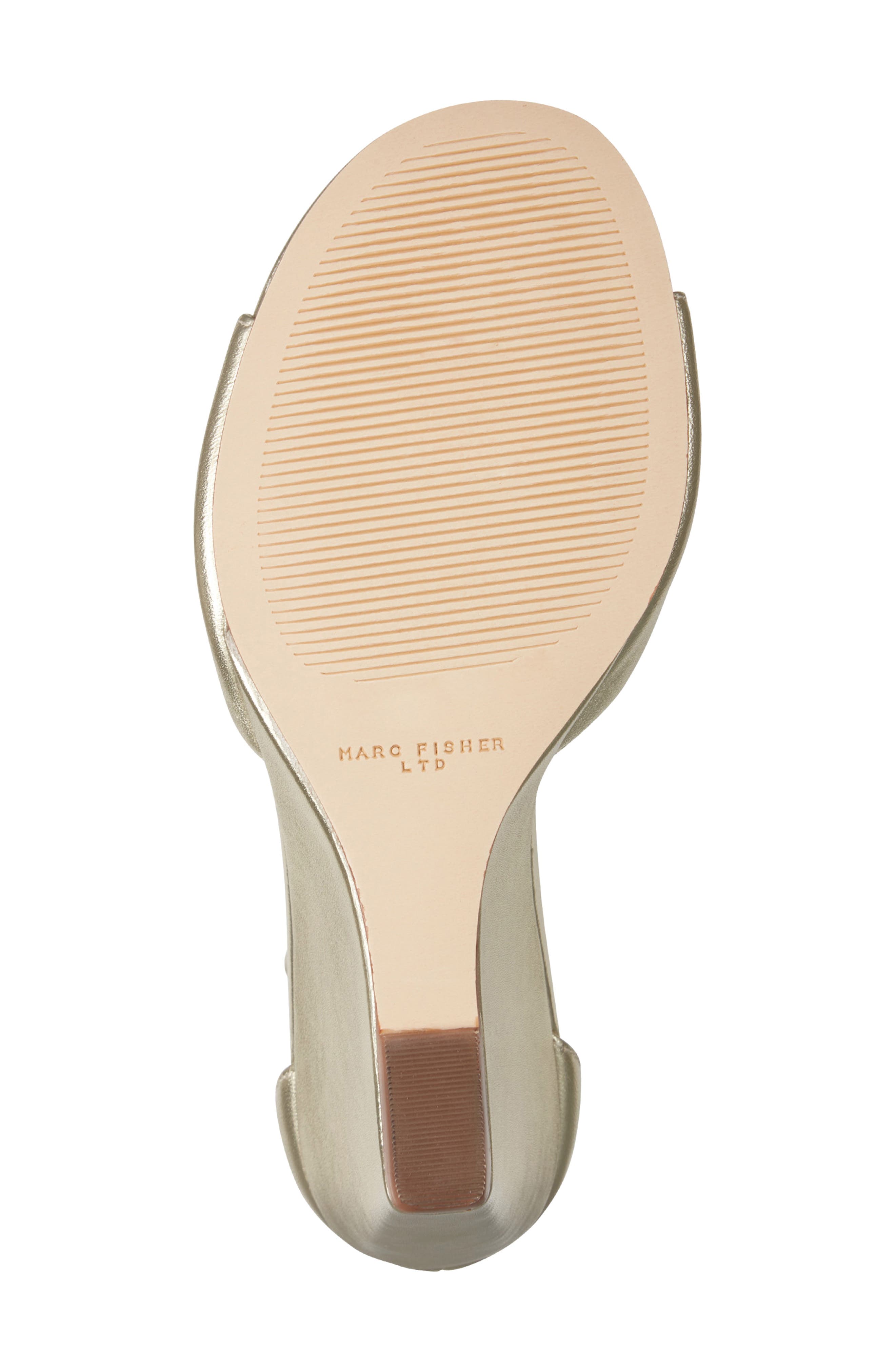 Marc Fisher LTD Felyna Ankle Strap Wedge Sandal, Alternate, color, Gold