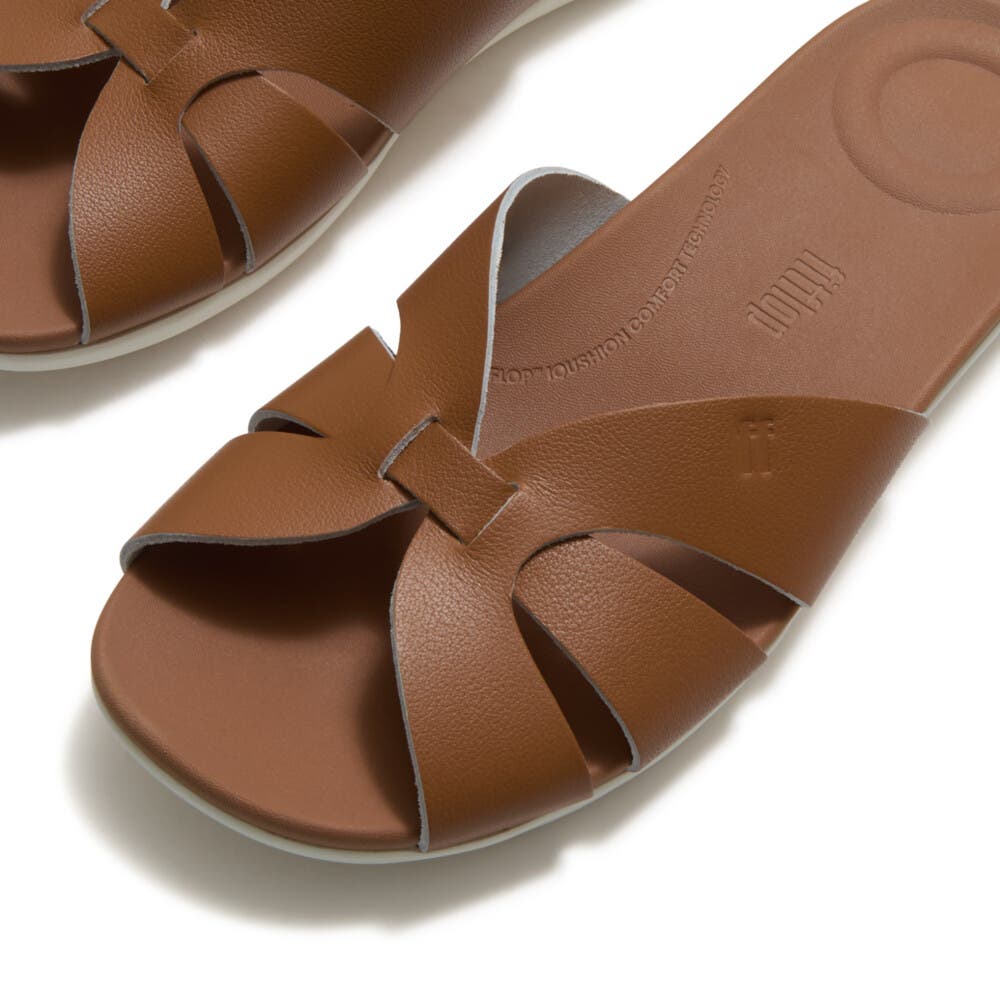 FitFlop Solay Waterproof-Woven Slides, Alternate, color, Desert Tan