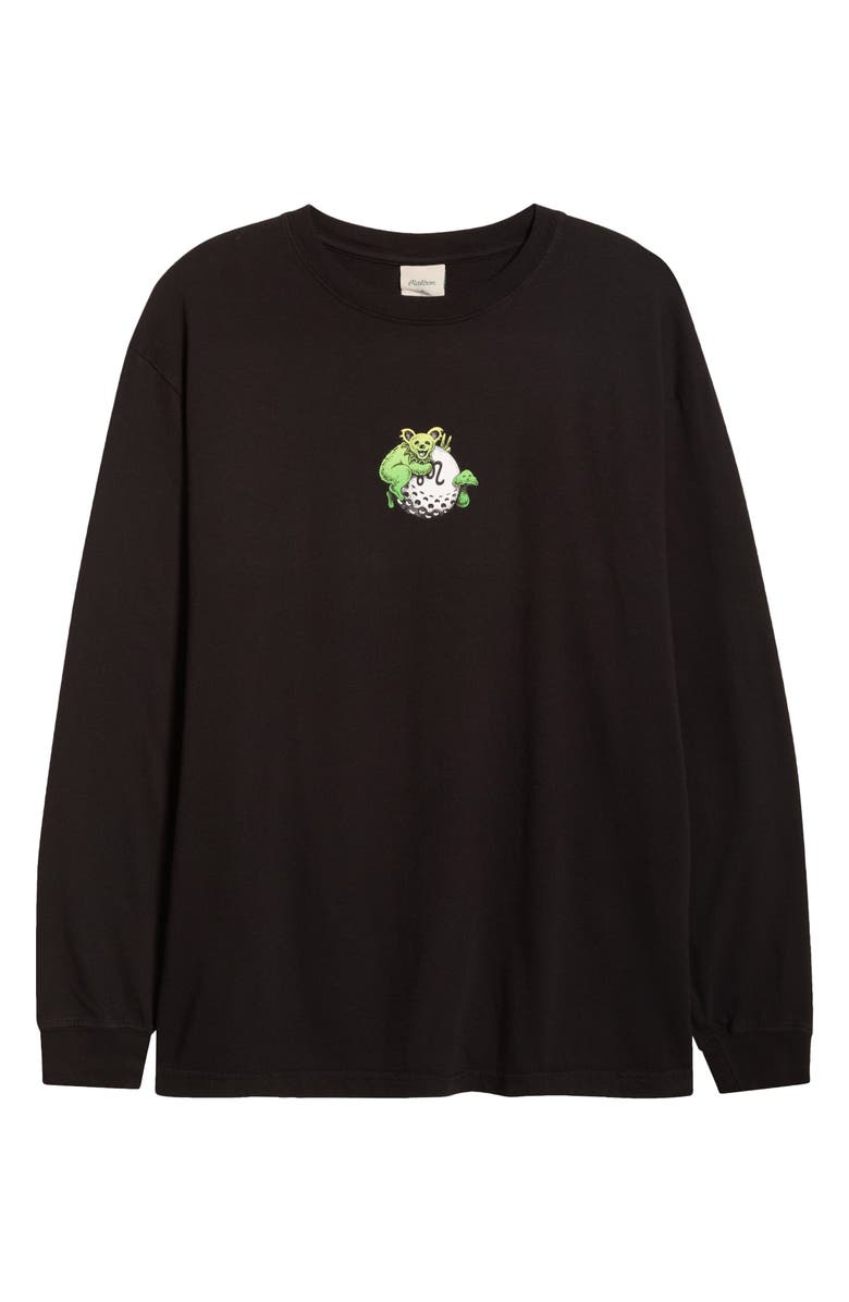 Malbon Golf Grateful Dead Long Sleeve Cotton Graphic T-Shirt, Main, color, Black