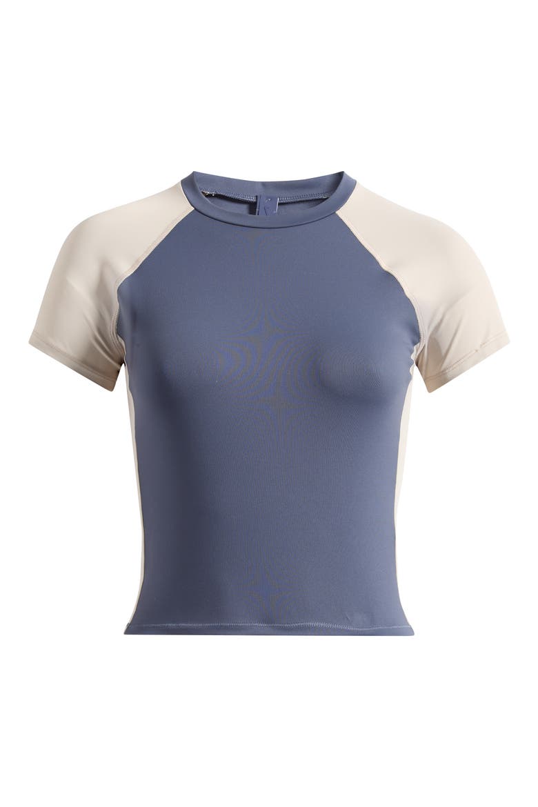 Crop Short Sleeve Baseball T-Shirt, Alternate, color, DEEP ROYAL/ STONE