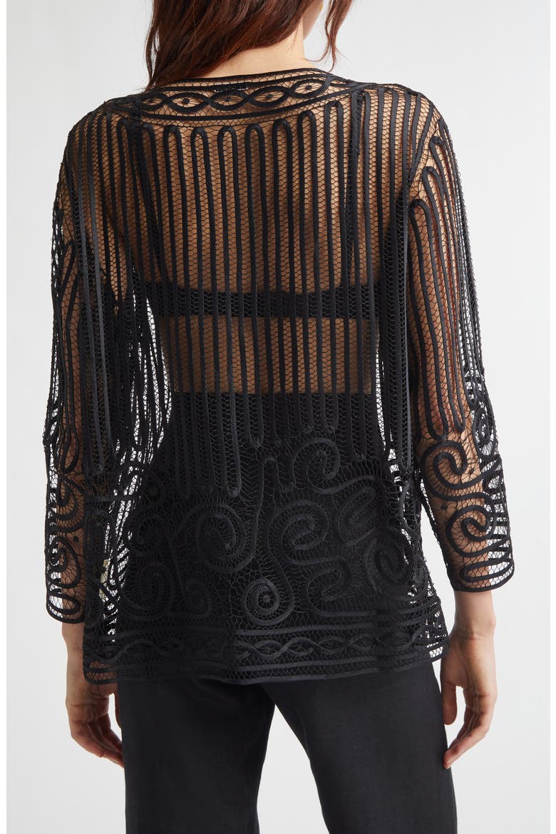 Threadword Silk & Cotton Overshirt, Alternate, color, BLACK