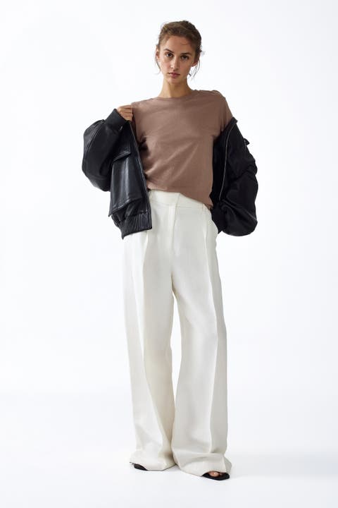 Silk-blend t-shirt