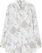 Marina Rinaldi Mixed Floral Button-Up Shirt