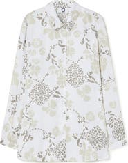 Marina Rinaldi Mixed Floral Button-Up Shirt