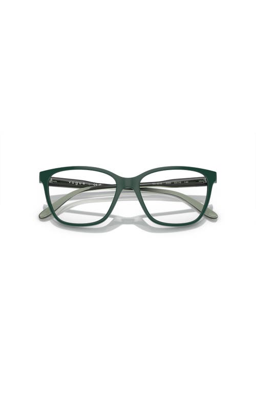 Vogue Eyewear 51mm Rectangle Optical Glasses In Green