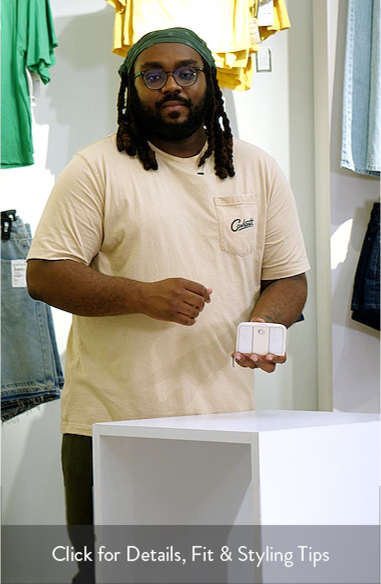 Essential Signature Jacquard & Leather Zip Around Card Holder, sales video thumbnail