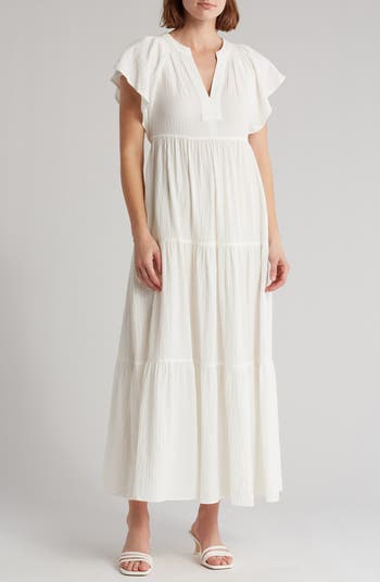 Calvin Klein Tiered Gauze Maxi Dress Nordstromrack