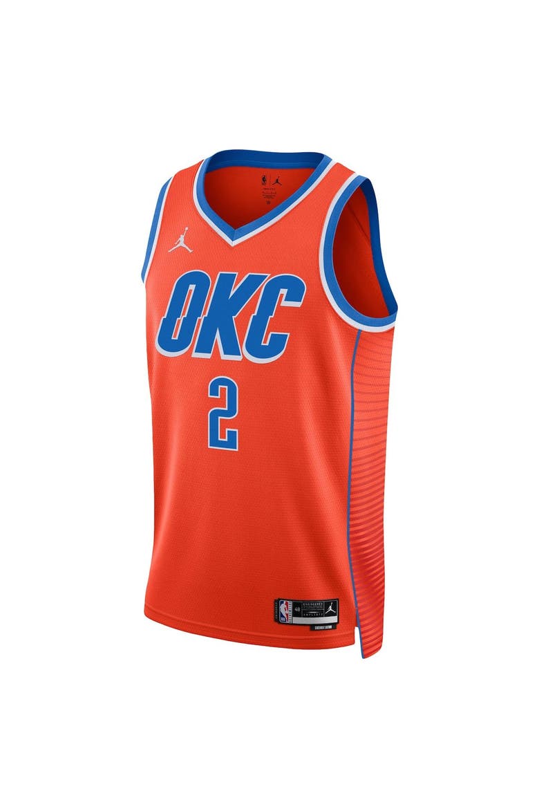 Unisex Jordan Brand Shai Gilgeous-Alexander Orange Oklahoma City Thunder Swingman Jersey - Statement Edition, Alternate, color, Orange