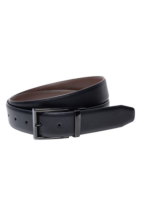 Pebble Grain Faux Leather Belt