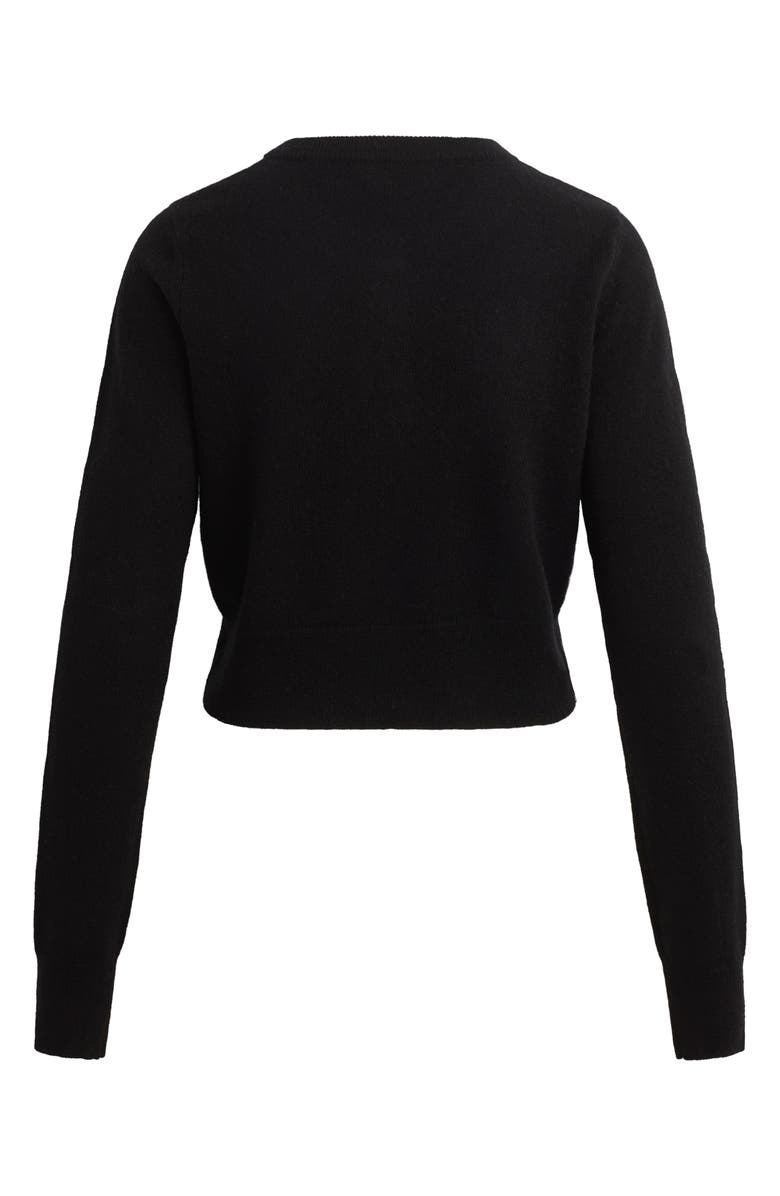 Favorite Daughter Rebecca Crop Cashmere Cardigan, Alternate, color, Black