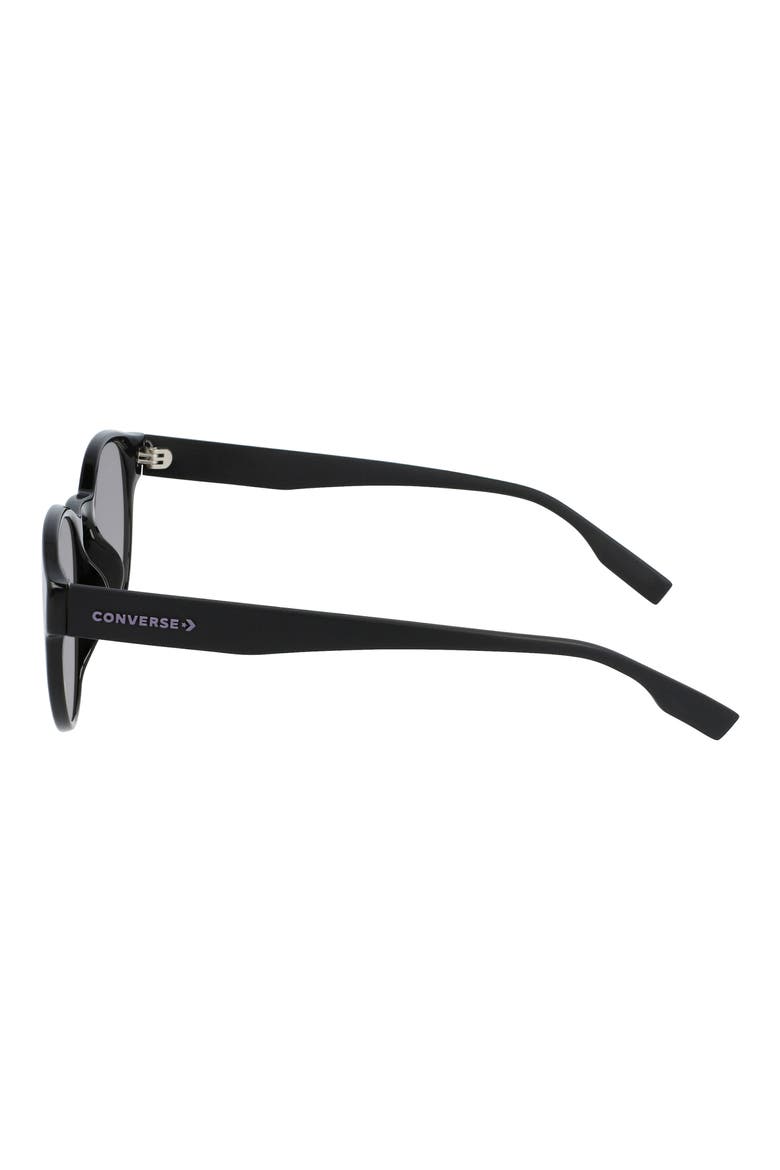 Malden 51mm Round Sunglasses, Alternate, color, BLACK/ BLACK