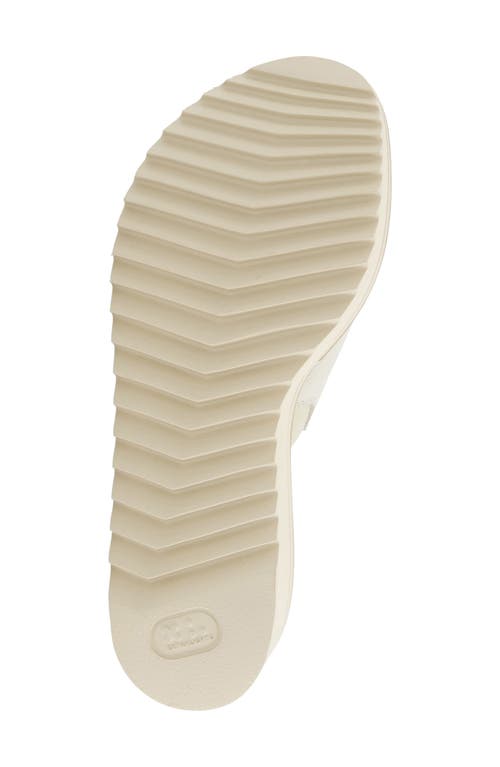 Paul Green May Slide Sandal In Ivory Leather